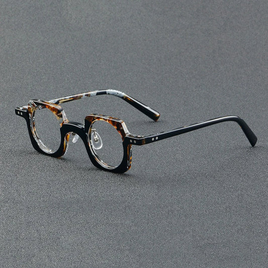 Monture de lunettes pour hommes et femmes, style anti-lumière bleue, verres transparents, marque de créateur, monture en acétate, lunettes vintage