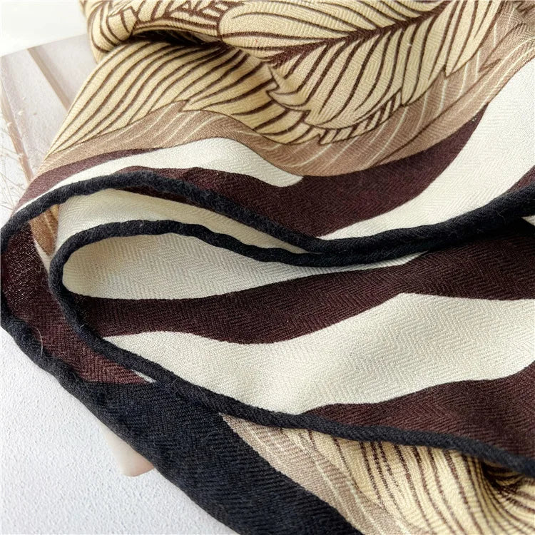 Luxury Wool Silk Scarf Designer 140 Brand Silk Wool Scarfs 140 Hand Rolled Wool Wrap Wool Scarf Winter Woman Cape