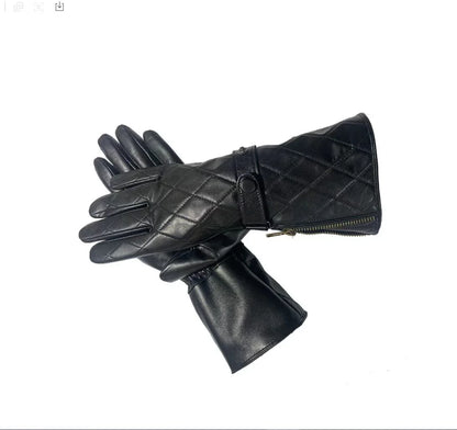 Imported mounted police leather gloves men's cycling driving thin naked leather repair mobile phone car sheepskin gloves men's t