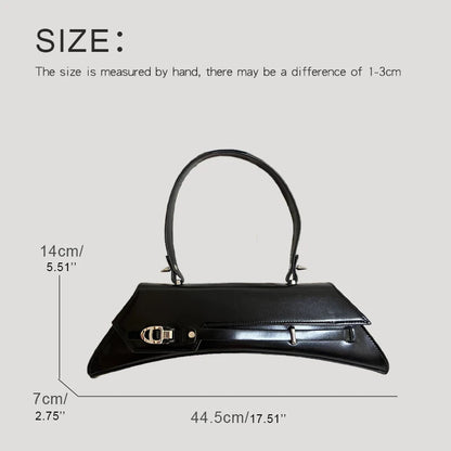 High Quality Rock Slim Bags For Women Luxury Designer Handbags And Purses 2024 New In Genuine Leather Rivet Decoration Shoulder