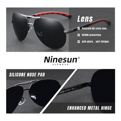 Gafas de sol polarizadas fotocromáticas de aluminio Ninesun para hombre, gafas de sol clásicas de marca con revestimiento de lentes, gafas de conducción para mujer