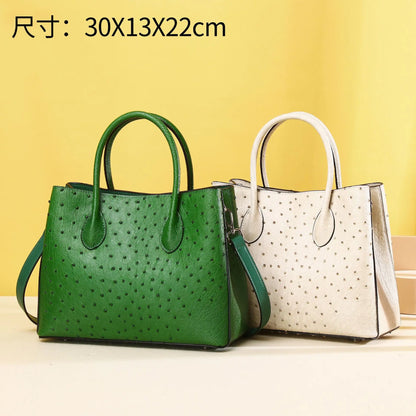 New Ostrich Pattern Handbag Classic Garden High Women's Large Capacity One Shoulder Diagonal Straddle Bag Trendy сумка женская