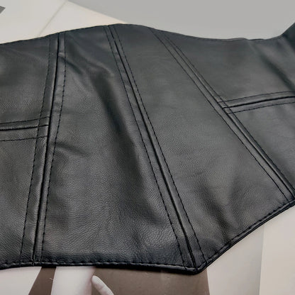 Cinturón elástico ancho de cuero suave de talla grande Y2K negro para mujer, cinturones de diseñador de alta calidad