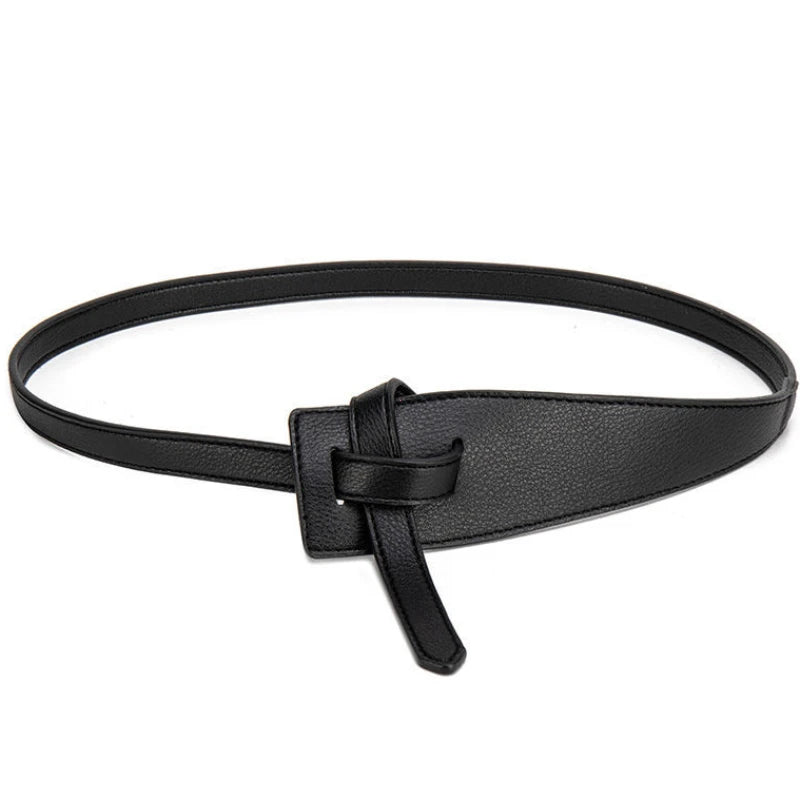 Designer Belts for Women High Quality Knot Soft Pu Leather Long Cummerbunds Wide Coat Ceinture Femme Dress Waistband Cintos