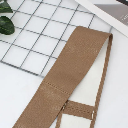 Women Belt for Dress Leather Bowknot Wide Belts Simple Wrap Waistband Coat Corset Designer Luxury Brand Cummerbunds Waistbelt