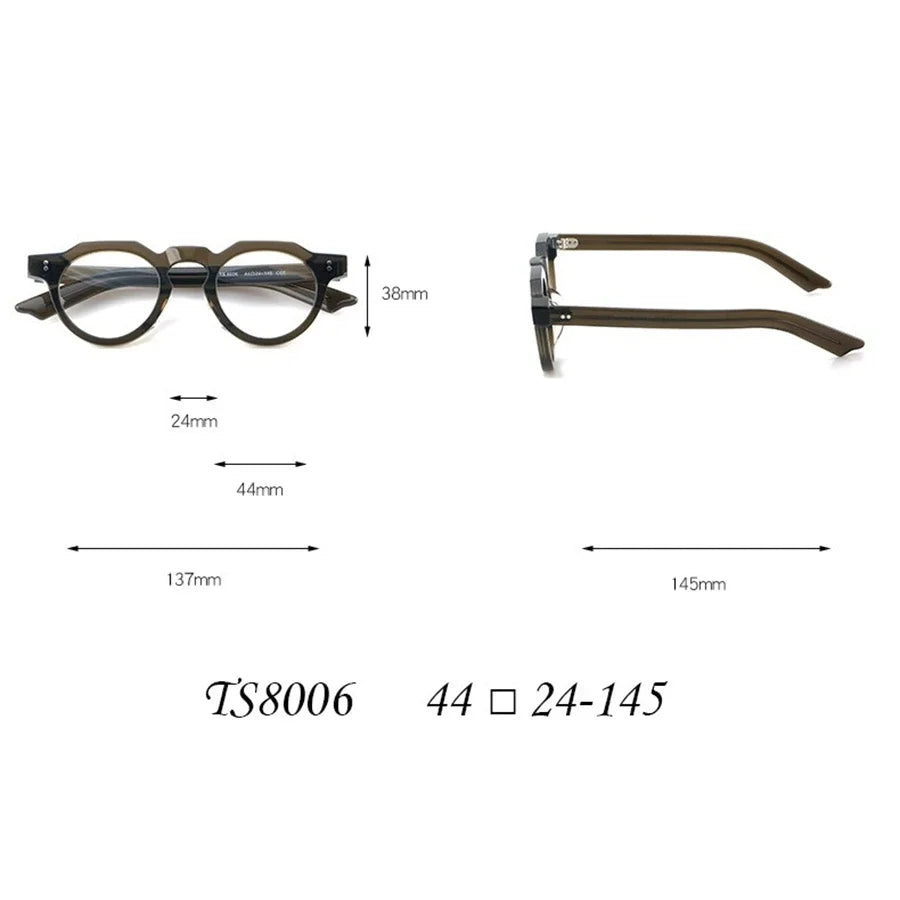 Men's Spectacle Frame Women Anti-Blue Light Style Glasses Clear Lens Brand Designer Female Acetate Frame Vintage Eyeglasses