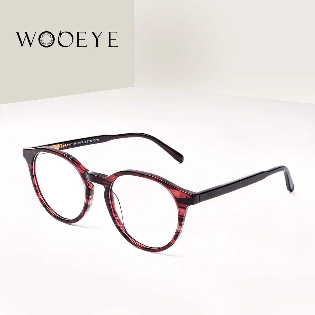 Lunettes de mode vintage en acétate pour femmes, lunettes optiques à monture ronde simples et élégantes 2024 wooeye New