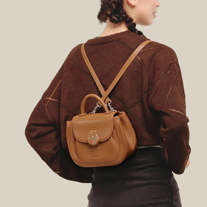 TOUTOU Bolso de mano para mujer con diseño de galletas, original, con textura versátil, a la moda, para guardar cosméticos y maquillaje