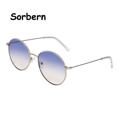 Alloy Sunglasses Men Vintage Medium Round Sun Glasses For Women Ultralight Metal Sun Shades For Female Uv400 Gafas De Sol Mujer