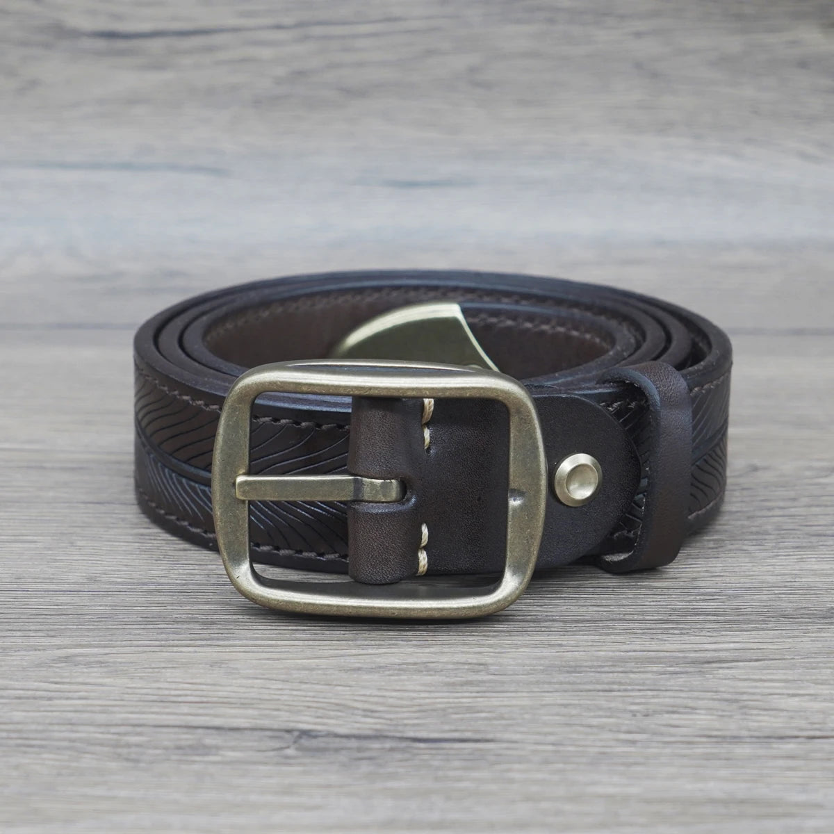 Ceinture en cuir véritable pour homme, 3,8 cm, épaisse, en cuir de vache, boucle en cuivre, décontractée, pour jeans, haute qualité, rétro, luxe, design