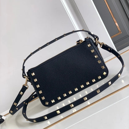 2024 Rivet Decoration Women Shoulder Bag Luxury Designer Classic Flap High Quality Real Leather Square Women Crossbody Bags New