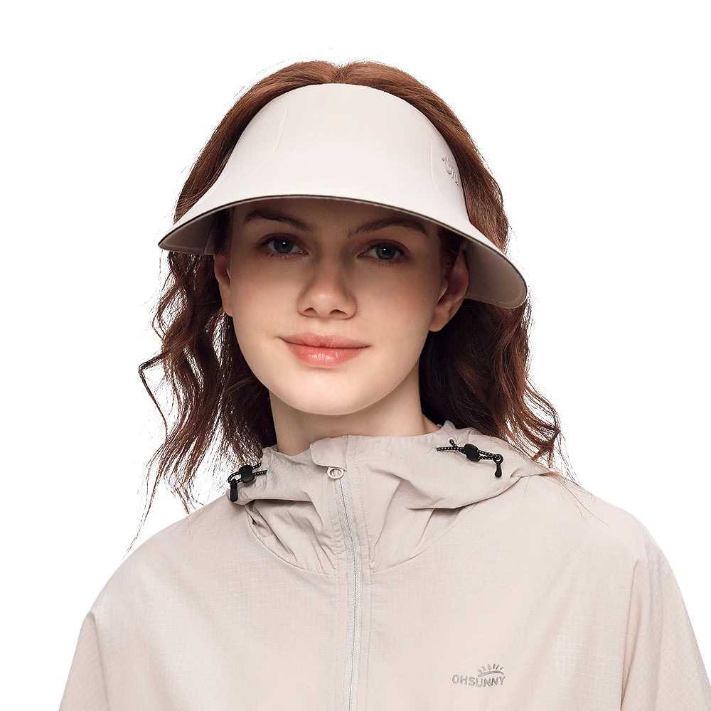 OhSunny Sun Visor 2024 Nuevo gorro de protección UV portátil suave y transpirable Unisex de moda de doble cara para uso al aire libre