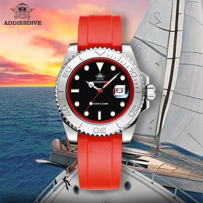 ADDIESDIVE AD2040 Reloj para hombre, 41 mm, reloj de cuarzo para buceo a la moda, 200 m, reloj de pulsera de silicona y caucho, superluminoso, reloj para hombre