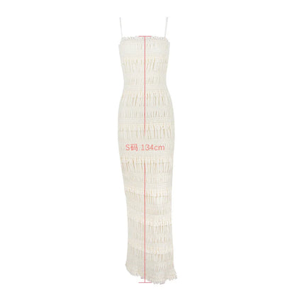 Robe longue d'été de luxe Oligai pour occasions formelles, robe de soirée d'invité de mariage à bretelles spaghetti beige, robe longue de bal