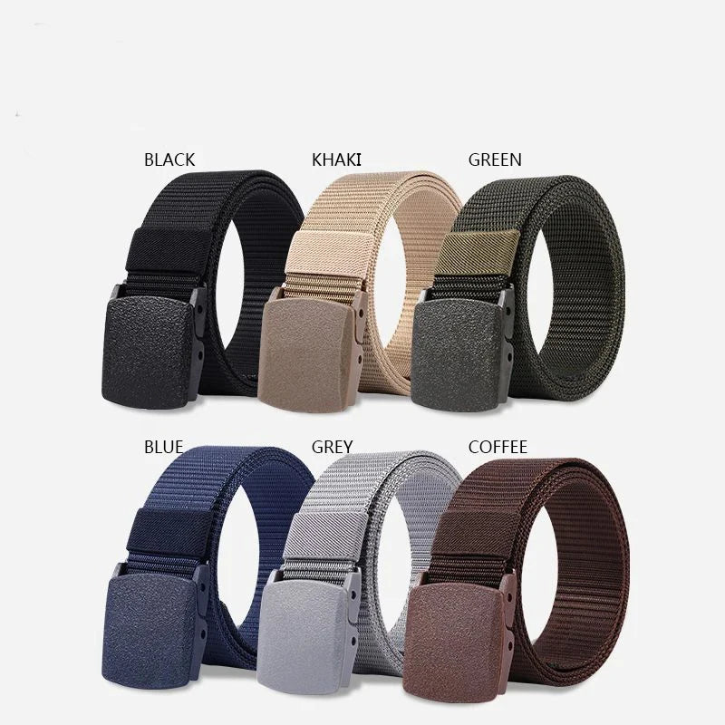 Automatic Buckle Nylon Belt Male Army Tactical Belt Mens Military Waist Canvas Belts Cummerbunds High Quality Strap