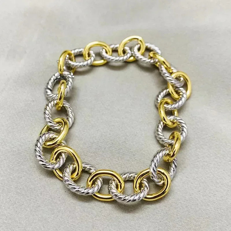 Pulsera de mujer DY, cadena de joyería, marca de cobre, joyería, cadena de muñeca de moda para mujer