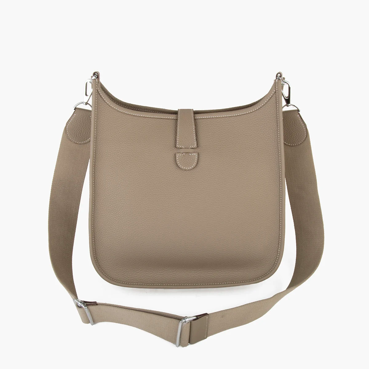 DONNAIN Bolsos de hombro minimalistas de piel de becerro color caqui para mujer, bandolera de gran capacidad, bolso de mano tipo mensajero de piel auténtica de grano completo