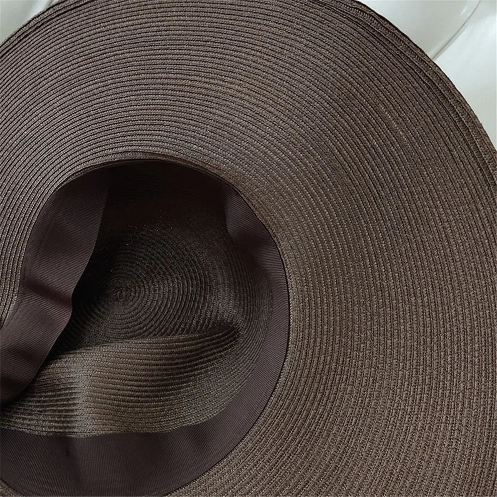 B*C Nuevo sombrero de ala ancha para mujer, gorra de playa de verano, sombrero con protección UV