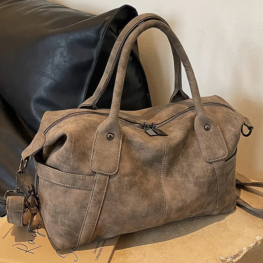 Bolsos de hombro de piel sintética de diseño retro para mujer, moda coreana 2024, bolso grande para la axila, bolso cruzado para mujer, bolsos de mano