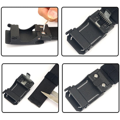 VATLTY - Cinturón militar nuevo para hombre, resistente, de nailon, con hebilla automática de metal, cinturón de servicio policial, cinturón táctico para exteriores, accesorios IPSC