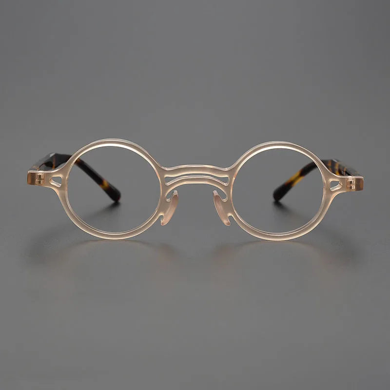 Lunettes de lecture optiques vintage petites lunettes rondes rétro transparentes jaunes, vertes et grises pour myopie