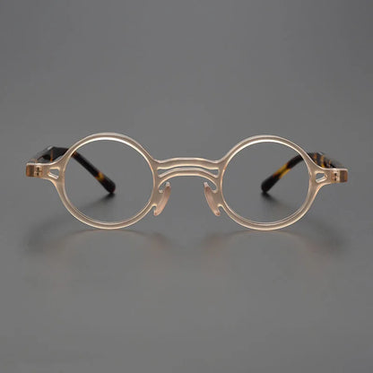 Lunettes de lecture optiques vintage petites lunettes rondes rétro transparentes jaunes, vertes et grises pour myopie