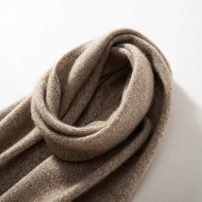 MERRILAMB High Quality 100 % Cashmere Scarf  for Women Winter New Thick Knitted Cashmere Scarves Fashion Outdoor Warm Ring Scarf