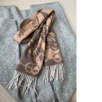 Women Winter 100% Cashmere Scarf Wraps 190*32cm