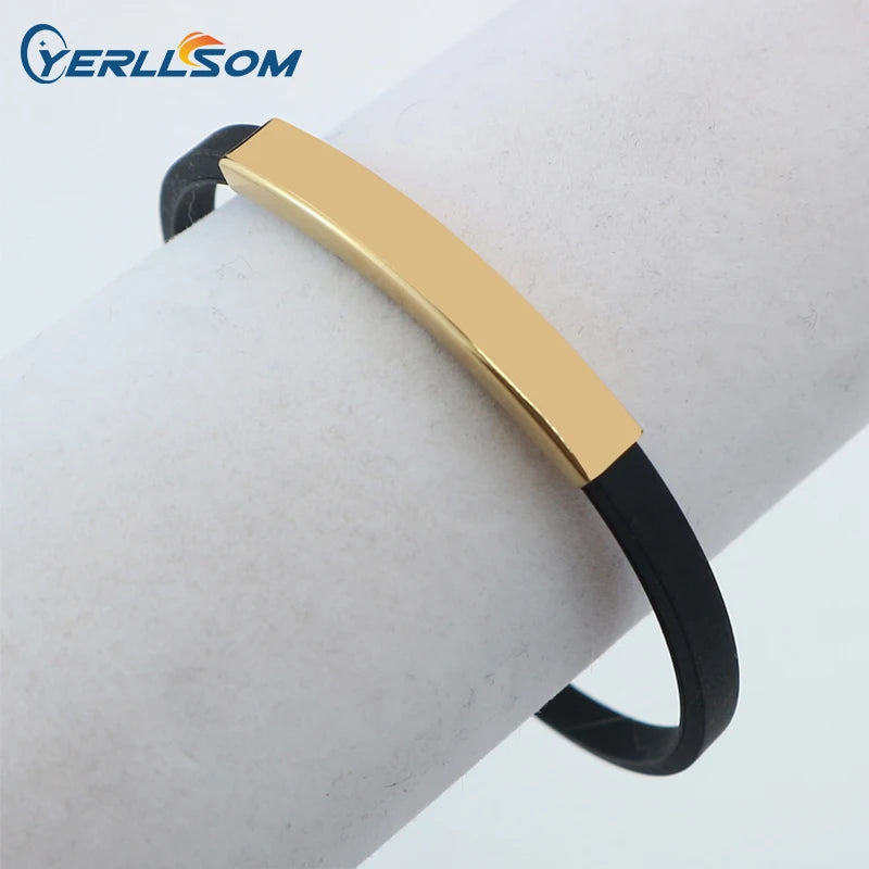 YERLLSOM 100PCS/Lot Hot selling wristband silicone with metal clasp silicone bracelet with couple silicone wristband