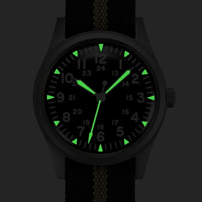 Montre à quartz militaire RDUNAE RA03 pour hommes, montre-bracelet vintage G10 Miyota 2035, mouvement K1, verre minéral, acier inoxydable