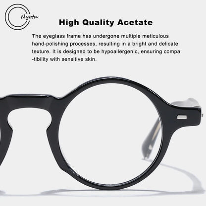 Monture de lunettes rondes en acétate faites à la main de qualité supérieure pour hommes, lunettes optiques pour myopie, lecture, femmes, lunettes tendance personnalisées