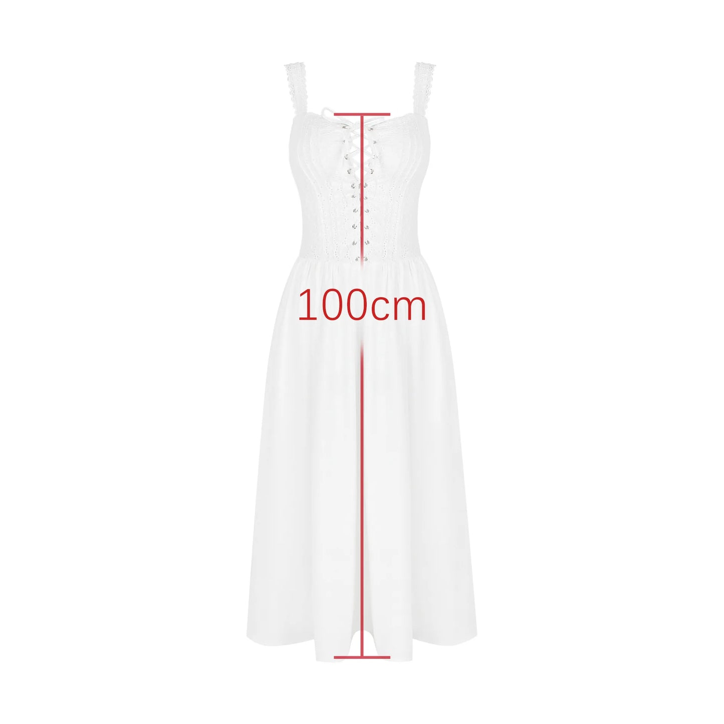 Oligai White Summer Jacquard Dress 2024 New Arrivals Midi Elegant Party Dresses White Spaghetti Strap Lace Up Women's Clothing