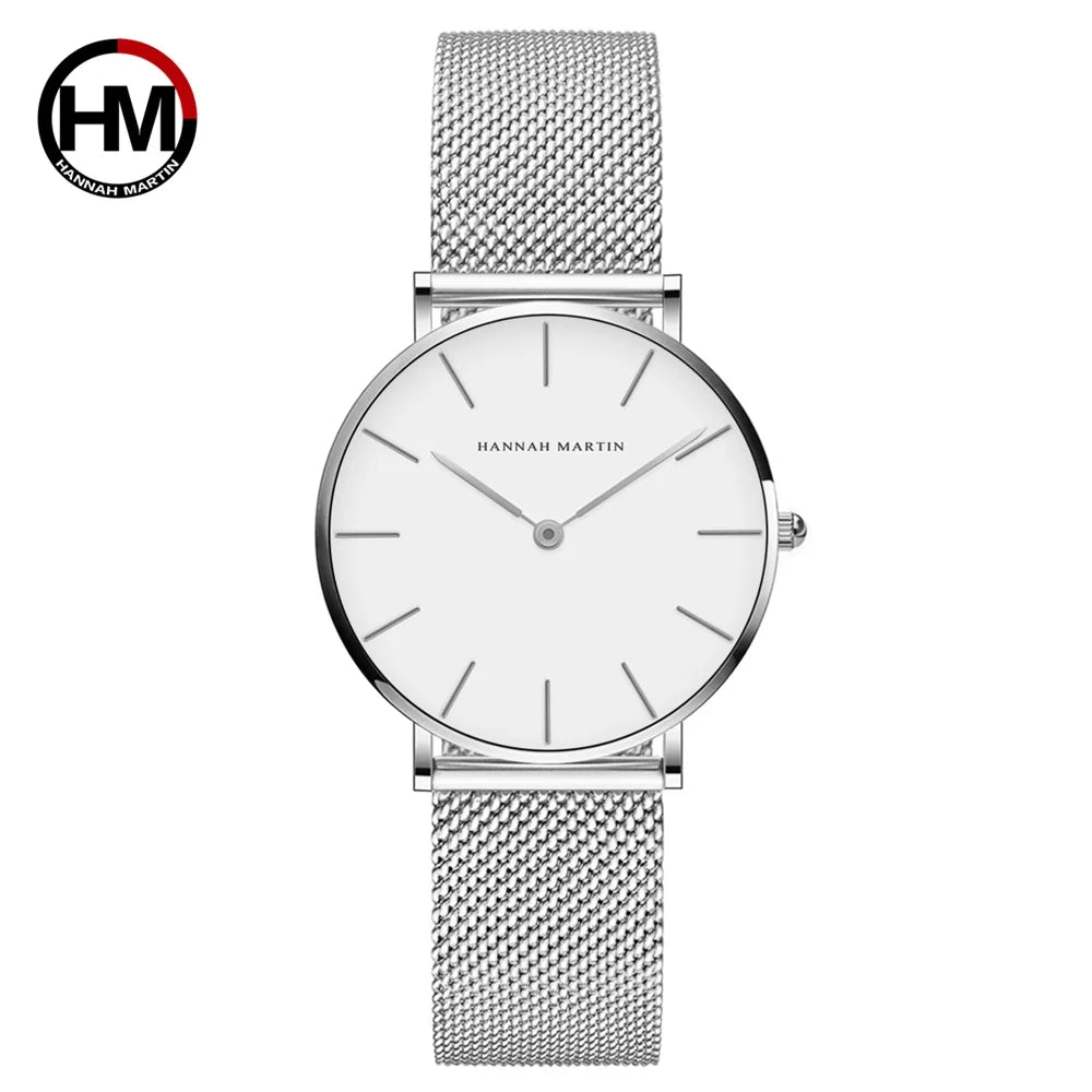 Mouvement importé du Japon Montre Femme Marque Design Original Mode Simple 3ATM Étanche Quartz Montre-Bracelet Montre Femme