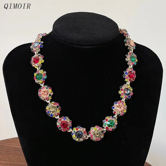 Collier épais multicolore pour femme, ensemble de bijoux vintage élégant, accessoires de fête intemporels, nouvel article de créateur, cadeau C1412