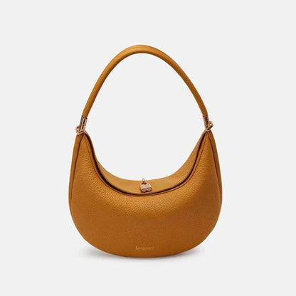 [BXX] Bolso de mano de piel de diseñador para mujer, bandolera de piel de vaca, color liso, portátil, para viaje, 2023, 8AB761