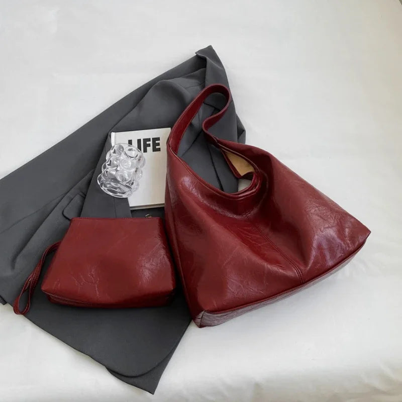 Bolso de hombro de piel sintética suave para mujer, bolso de mano para boda, bolso de viaje para mujer, bolso de mano de gran capacidad a la moda