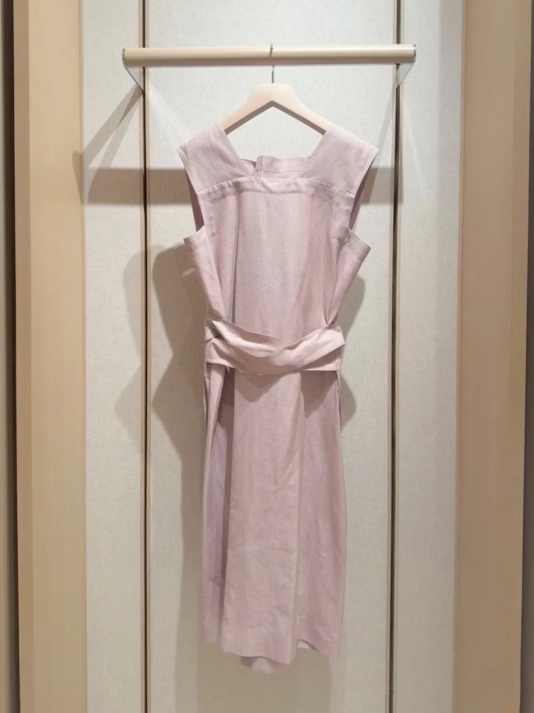 Summer L*P Linen Sleeveless Dress With Waist Elegant Long Skirt