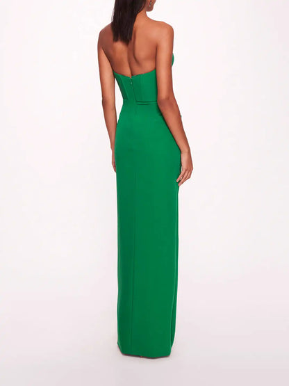 New Fashion Marchesa Dress Long Green Dresses Long High end Designer Handmade Top of the line