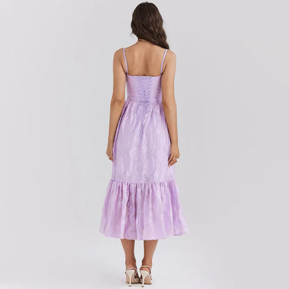 Robe d'anniversaire d'été Oligai pour femme 2024 Nouveauté en imprimé floral Robes élégantes et belles Robes de fête décontractées