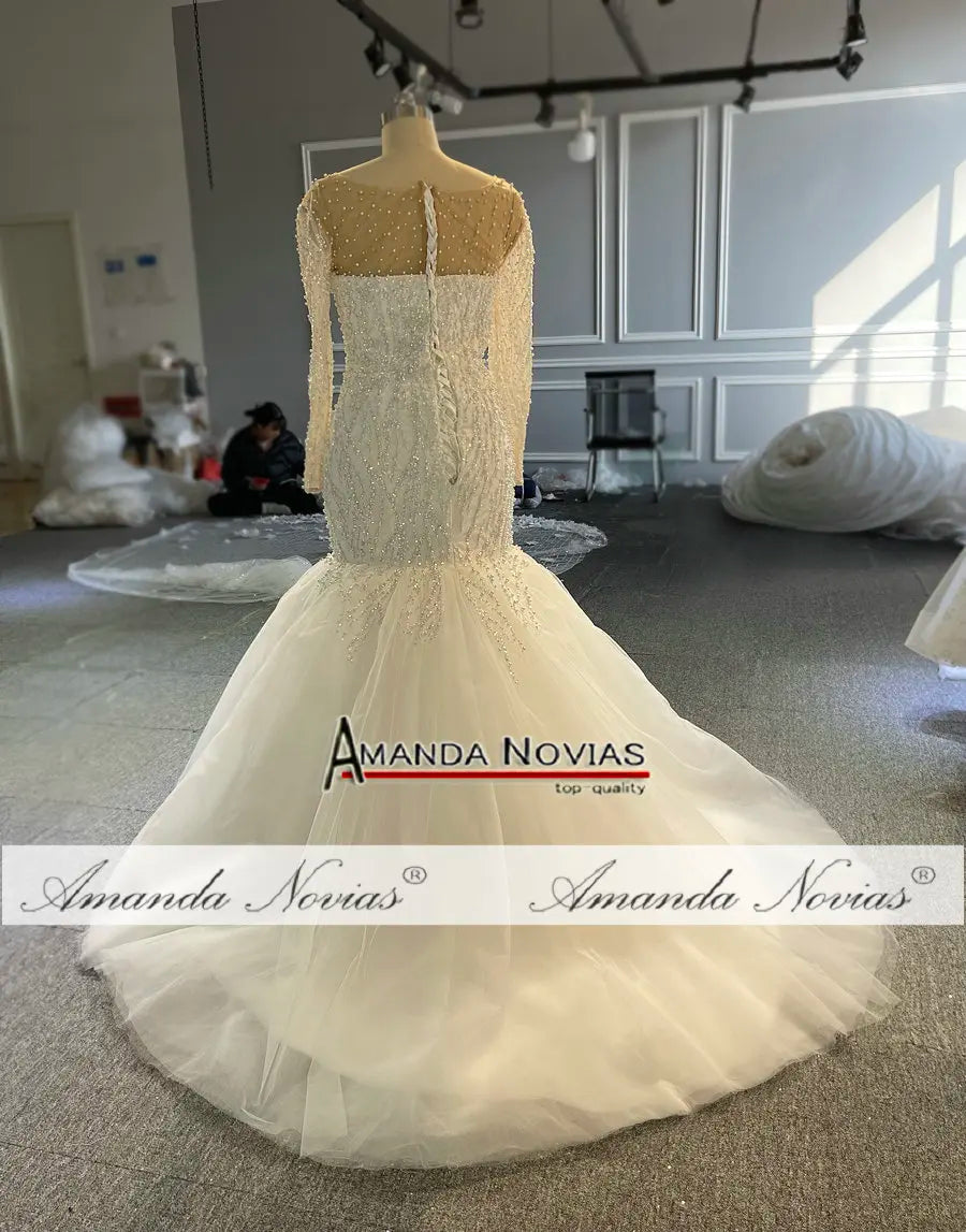 Vestido de novia estilo sirena NS4687 2 en 1 con falda estilo gala