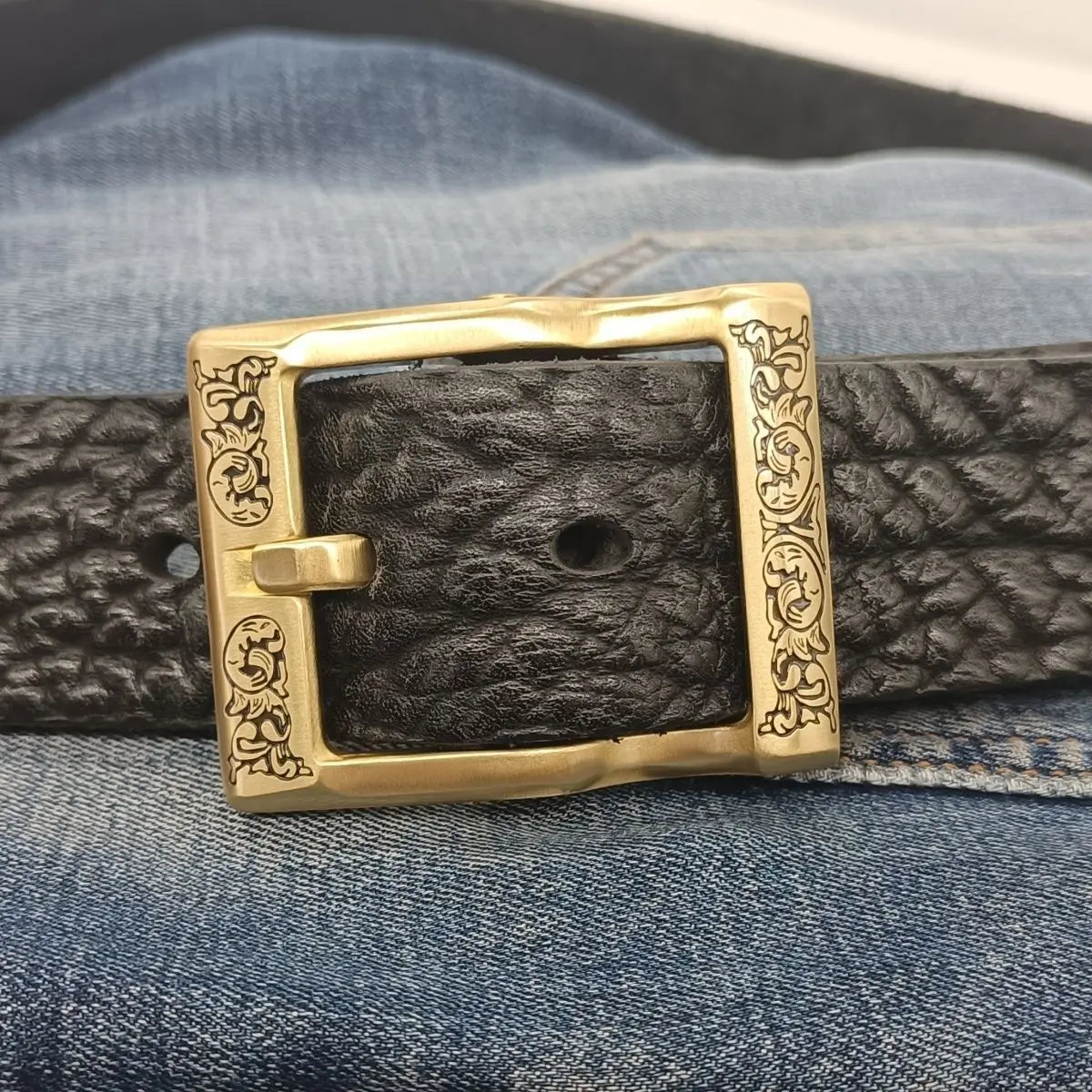 Ceinture en cuir personnalisée faite à la main pour homme, épaisseur de 3,8 cm, ceinture de cowboy occidentale pour jeans, large 7 trous, emballage en boîte cadeau