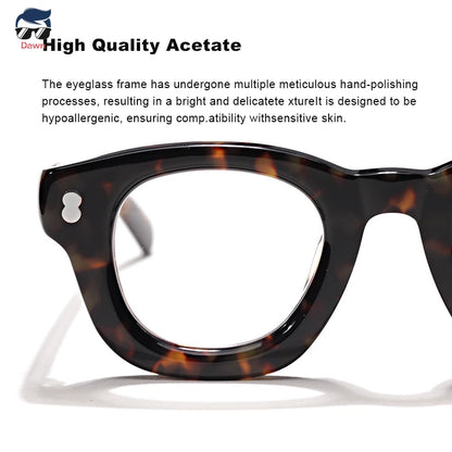 Fashion SCOT New Round Acetate Fiber Glasses Frames Men Myopia Reading Optical Women Elegant Prescription Glasses