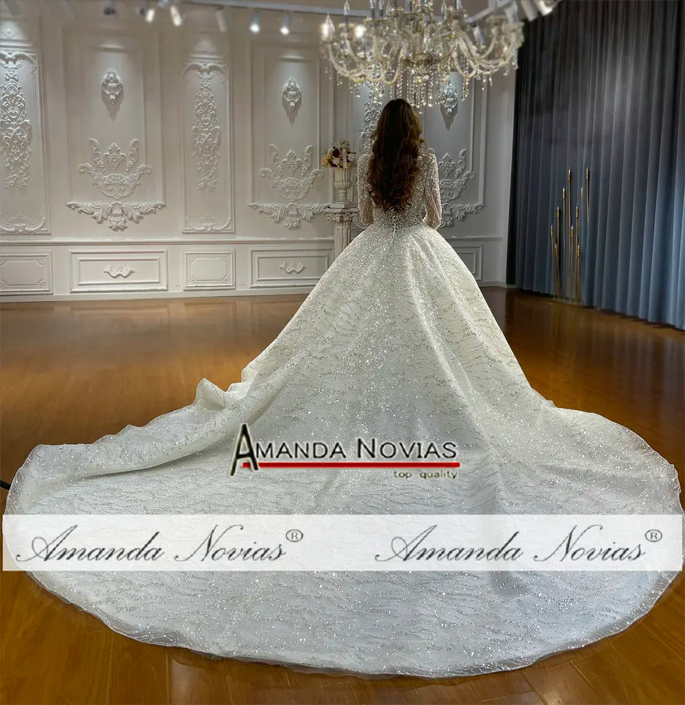 Vestido de novia de encaje de Amanda Novias NS4768