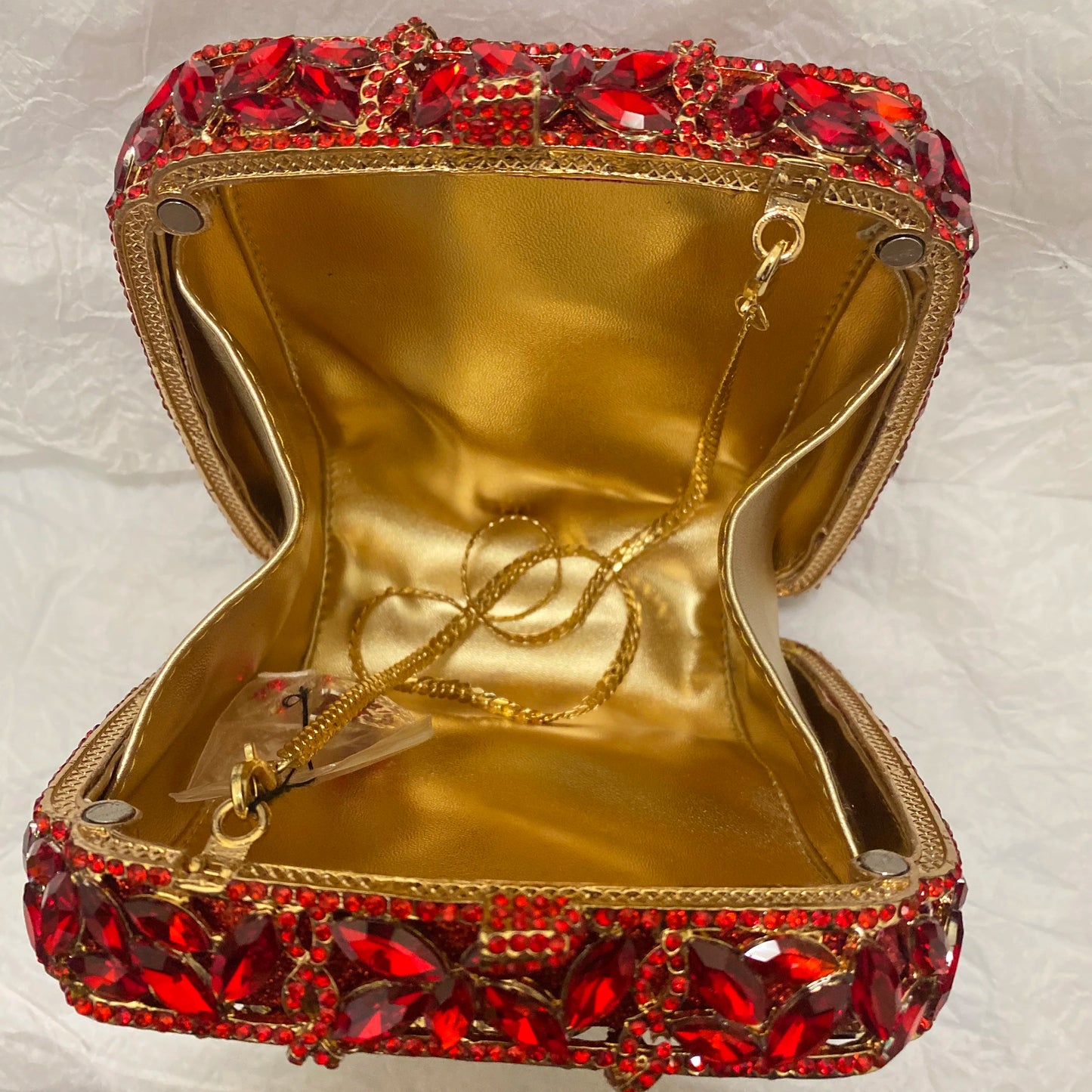 Bolsos de mano de lujo con diamantes de imitación rojos para mujer, para boda, novia, nuevo bolso de mano con lazo de cristal, bolso de noche con diamantes cuadrados, bolso de mano para fiesta de graduación