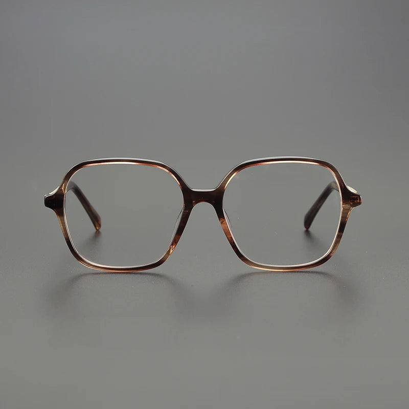 Monture de lunettes vintage en acétate de titane pour hommes et femmes, monture de lunettes optiques ultralégères à bord fin pour fabriquer des lunettes de prescription