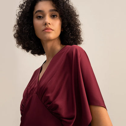 Robe courte en soie LILYSILK pour femme 2023 Printemps Nouvelles robes d'occasion formelles à manches mi-longues Vêtements pour femmes