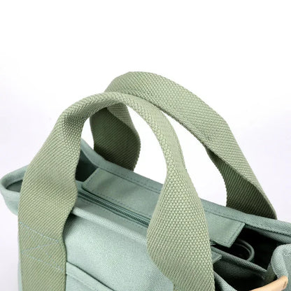 Small Bag with Zipper This Thousand Layer Bags Small Lady Single Shoulder Portable Thickened Canvas Mobile Phone Bucket Tote Bag