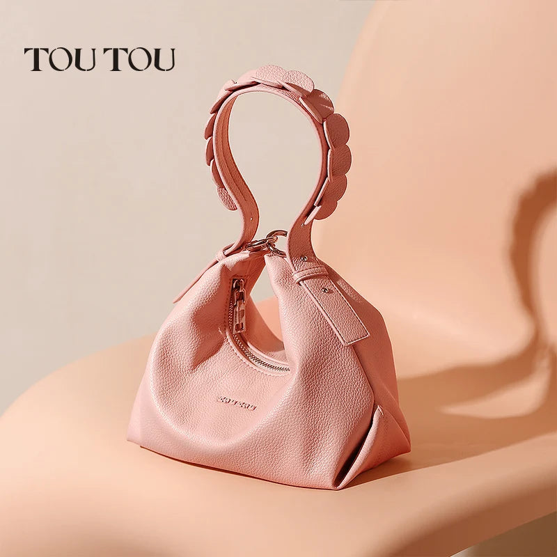 TOUTOU Original Flower Handbag 2024 New Petal Handheld Underarm Dumpling Premium Single Shoulder Crossbody Bag for Women