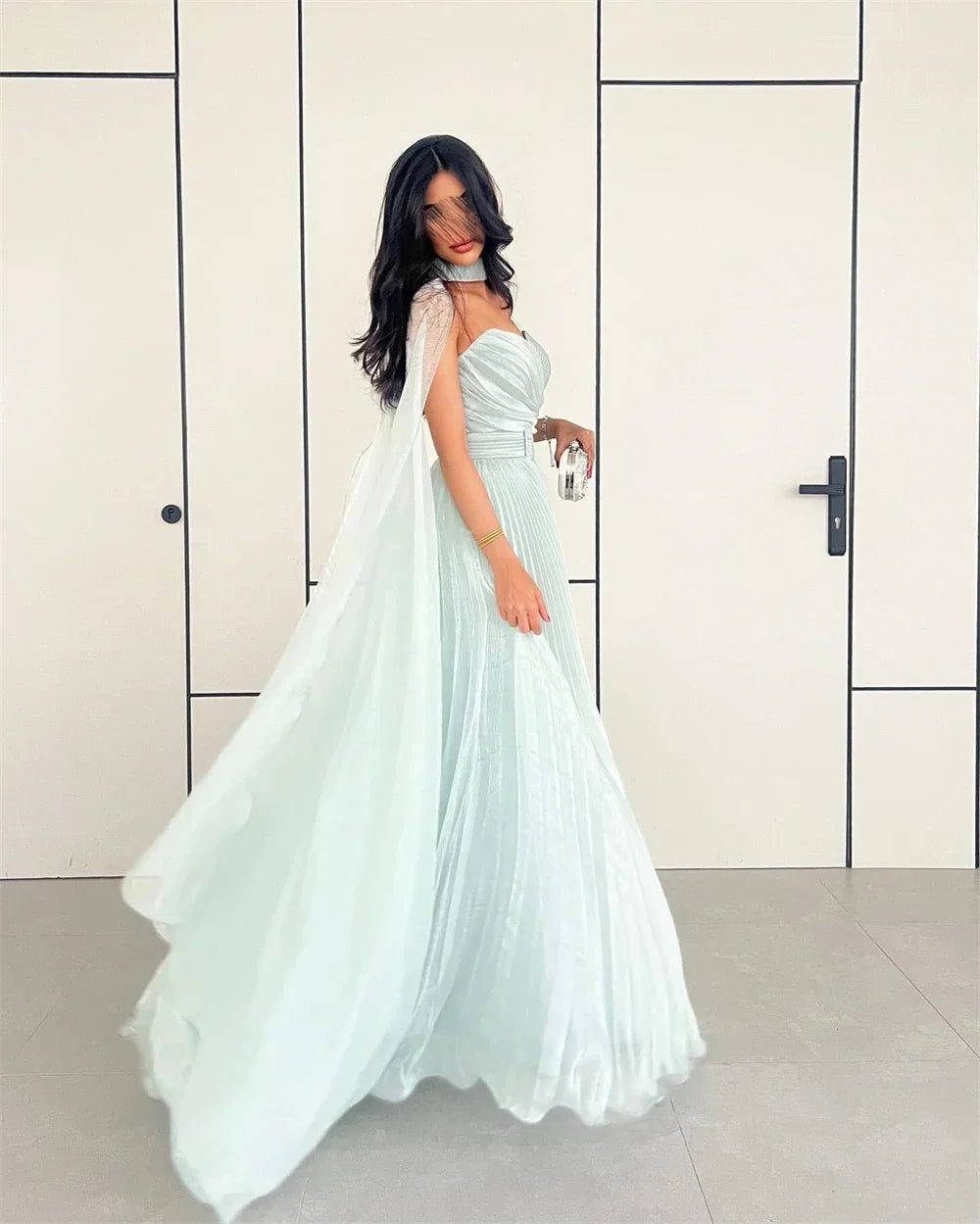 Saudi Arabia Prom Dress Formal Sweetheart A-line Floor Length Skirts Draped Tulle Ruffle Bespoke Occasion Dresses Evening Gown