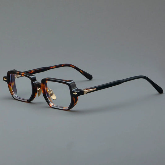 Montura de gafas para hombre y mujer, estilo antiluz azul, lentes transparentes, montura de acetato de diseñador de marca, gafas vintage para mujer